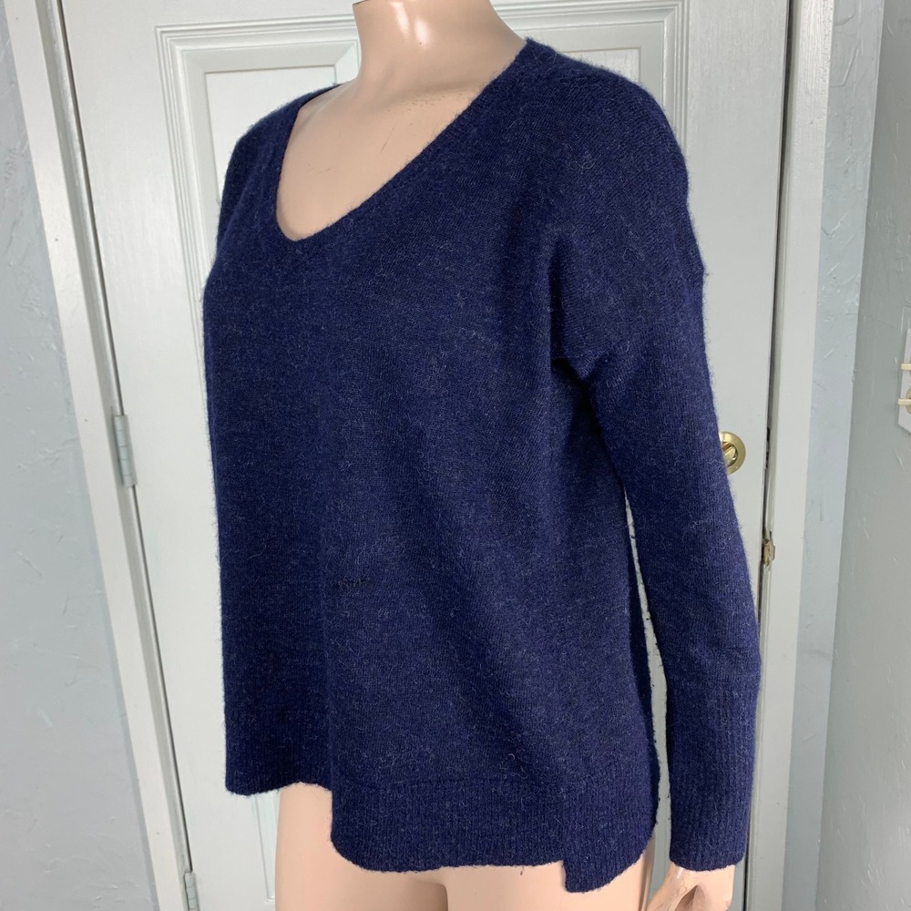 Peruvian Connection Heather Sweater S Alpaca Scoop Solid Knit Long sleeve P17 - Picture 5 of 8